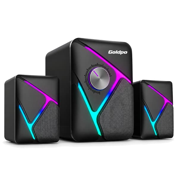 Goldpo D26 Bluetooth-højttaler med 360 graders surroundlyd Bluetooth trådløs stereo til computer Macbook bærbar 2" Woofer Size/Full-Range Size 3"