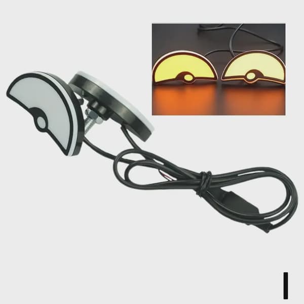 Fin Universal Motorcykel LED Devil Eyes Dynamisk Forlygte Mini Projektor Linse Lampe Motorcykel Tilbehør triangle white apair