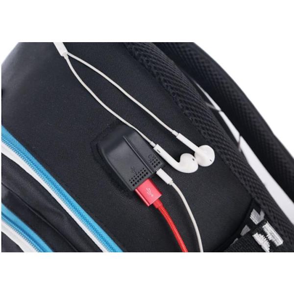 backpack Fortnite - waterproof school bag with USB and Headphone socket Black