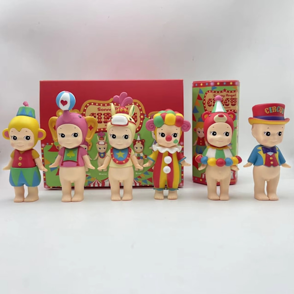 Anime Sonny Angle Mini Figur Circus 1:e 2:e serien Blind Box Samlarobjekt Modell Figur Skrivbordsdekor Barn Födelsedagspresentleksak random 4pcs 2th