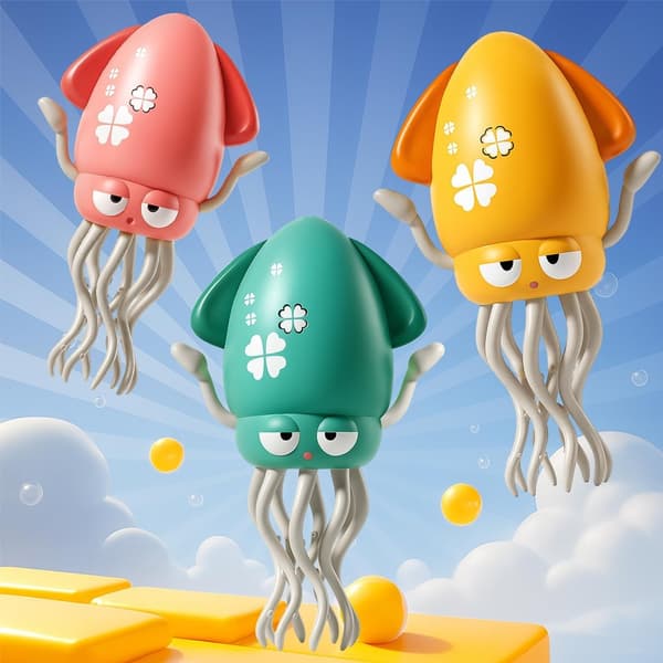 LED Dancing Octopus Legetøj til børn - Elektrisk Crawling Music Vehicle Gift til fødselsdage light red