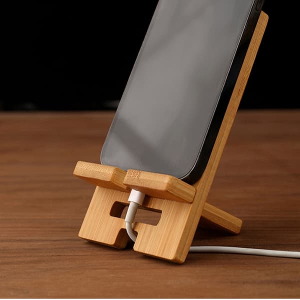 Træbordstelefonholder Lazy Stand Smartphone Opladning Mobil Tablet Support 1pc