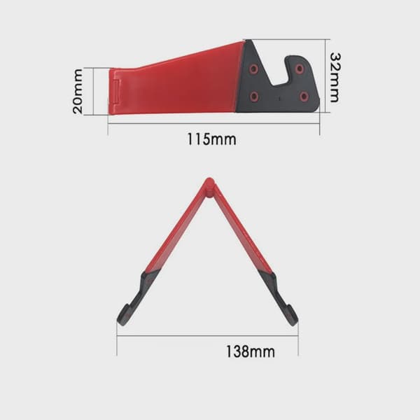 Bærbar justerbar universel foldbar telefon- og tabletholder til iPhone Black