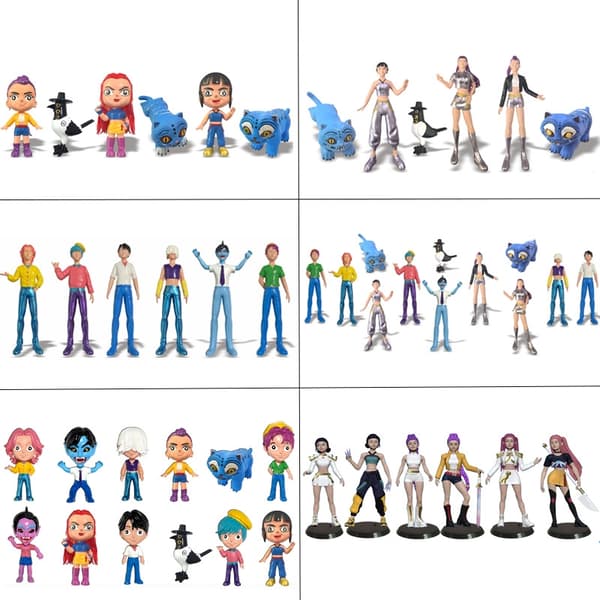Anime Kpop Demon Hunter Figurmodellleksak - Spelbordsdekor och samlarpresent för barn 6pcs 1 set