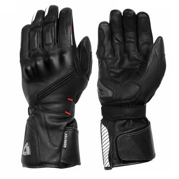 REVIT Vandtætte H2O Vinterhandsker Varme Touchscreen Motorcykel Motocross Ægte Læder Black Size M