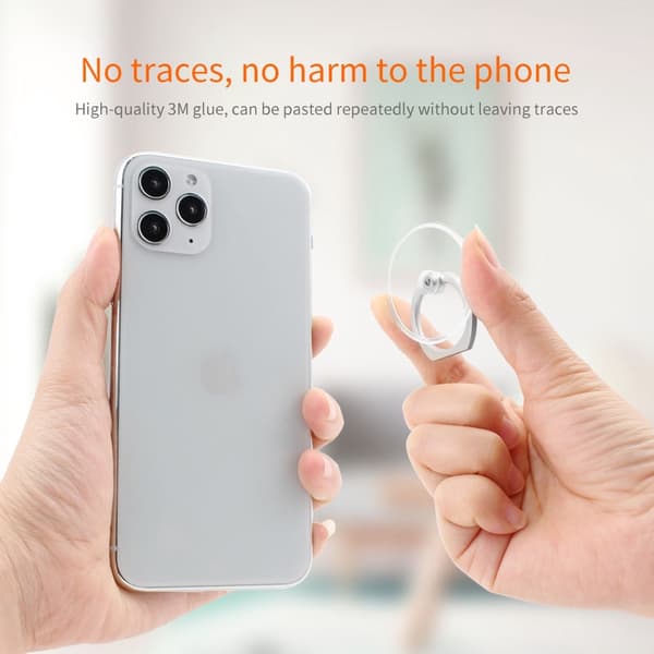 Klar Katte Fingerring Mobiltelefon Standholder til iPhone XS Huawei Samsung Bilmontering Square