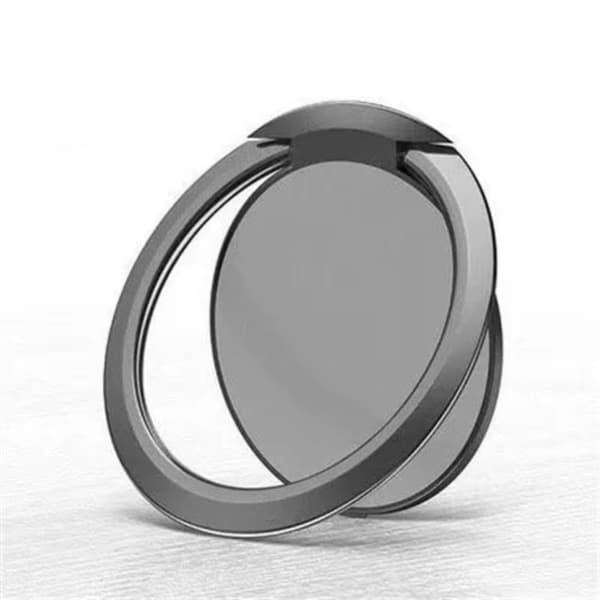 Luksuriøs tynd metalmagnetisk telefonholder til bilmontering med fingerring Silvery