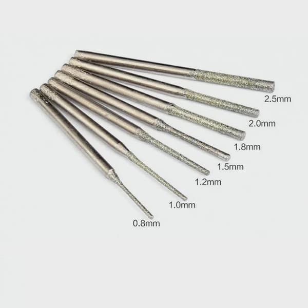 10/20-delt 0,5-2,5 mm diamantbelagt borehoved til fliser, smykker, glas 20 pcs  1.2 mm