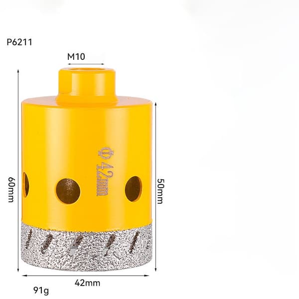 M10 gevindvinkelsliber glaskeramik hulåbnerbor 20-50 mm tør vakuumhåndsliber til 42 mm