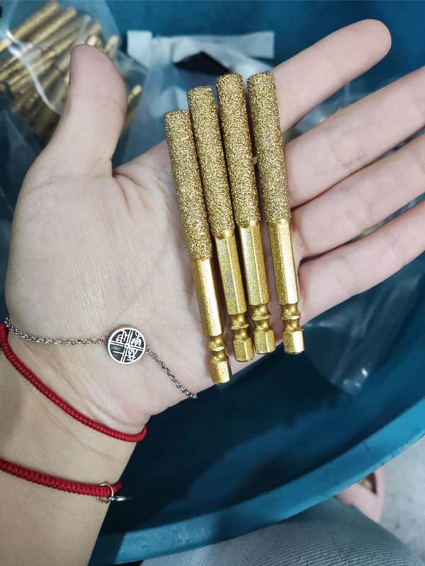 Sekskantet diamantkernebor med tørboring til keramiske fliser, granit, marmor, vakuumloddet hulsav 8 mm