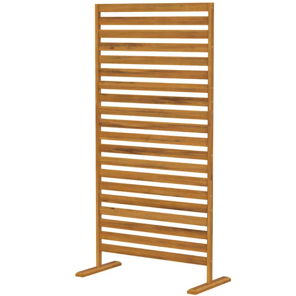 Trærumdeler 170x80 cm, Gitterskærm til udendørs have/terrasse, brun