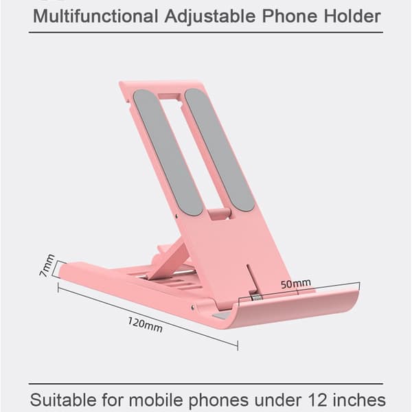 Bærbar, foldbar telefonholder til iPad, iPhone, Samsung, S23, skrivebordsbeslag black
