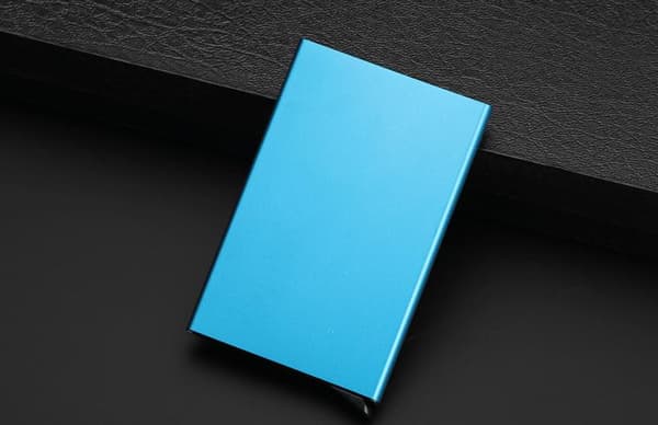 Korthållare med RFID Säker Skydd Aluminiumfacke Smart Plånböcker Röd