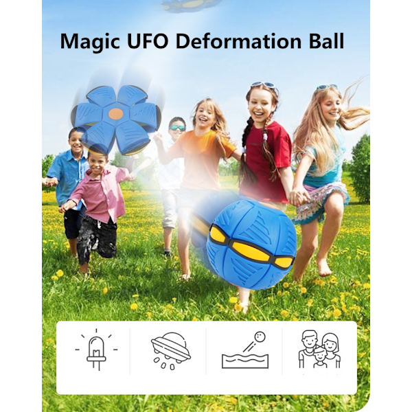 Elastic Magic Conversion Ball utomhus för barn - Deformations- och dekompressionsleksak Random no light1PCS