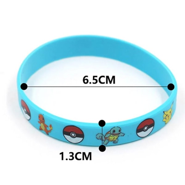 12 stk Pokemon Pikachu silikone armbånd figur tegneserie armbånd