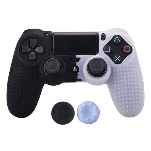 Skridsikker beskyttelsesdæksel blødt gummiskaldæksel gamepad silikone etui til Sony PS4 controller håndtag tilbehør 1