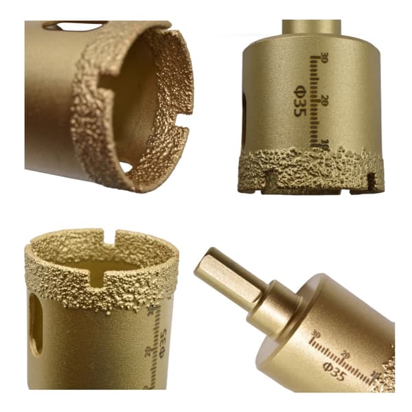 Diamantloddet kernetørbor til porcelænsfliser, marmor, glas, granit, hulsavskærertilbehør 100 mm  1 pc