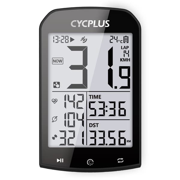 CYCPLUS M1 GPS Cykelcomputer Cykelhastighedsmåler Bluetooth 5.0 ANT+ til Garmin Zwift Bicycle computer M1