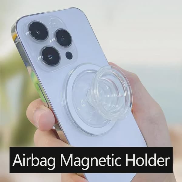 Foldbar magnetisk telefonholder til Magsafe iPhone Samsung udvidelig ringstativ B