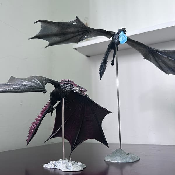 Jon Snow, Night King, Daenerys Action Figures - Viserion & Rhaegal Black Ice Dragon-modeller E Size with box