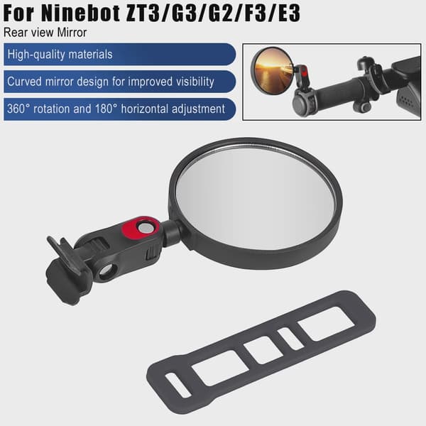 Bakspejl til Segway Ninebot MAX G3 ZT3 Pro F3 E3 El-scooterdele A-1pc