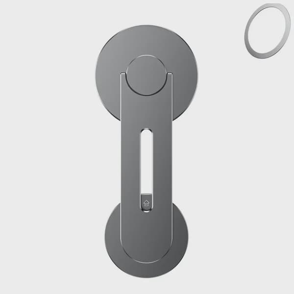 Magnetisk bilholder til Tesla Model 3/Y/X/S Magsafe iPhone 14/13/12 metal sidemontering Silver