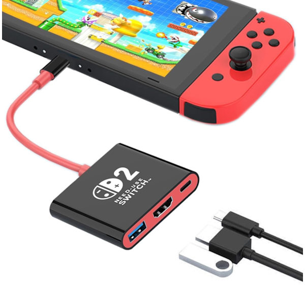 Switch 2 Dock HDMI 4K USB 3.0 Hub Adapter USB Splitter TV Bærbar Dockingstation til NDS Switch2 Bærbare PC iPad MacBook Air P E