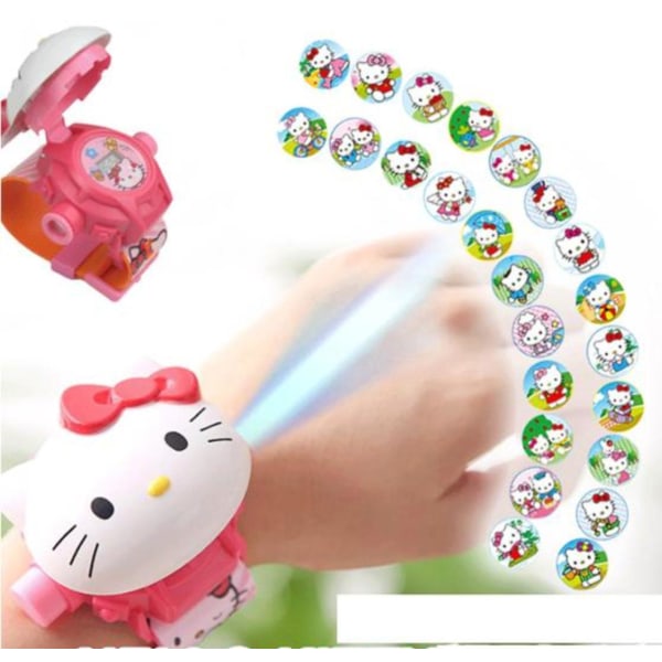 Hello Kitty clock with projector function 24 slide show Christmas gift