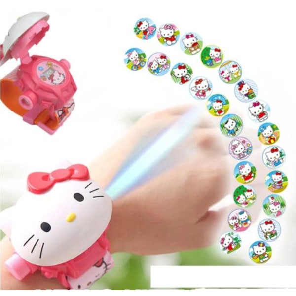 Hello Kitty klocka med projector funktion 24st Bildspel julklapp