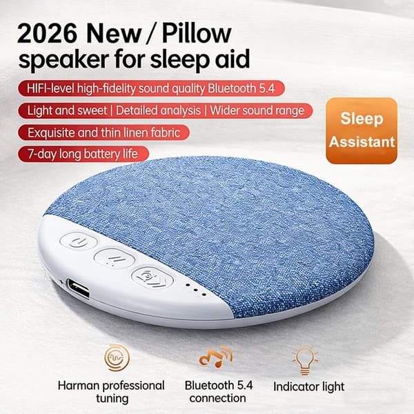 Opgrader Mini Bluetooth-højttaler Trådløs Bluetooth-forbindelse Pudehøjttaler Søvnhøjttaler Hvid støjhøjttaler Søvnhjælpelyd blue