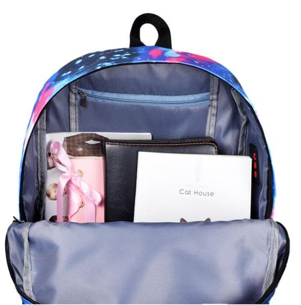 Fortnite Backpack - Waterproof School Bag with USB and Headphone Jack Blue