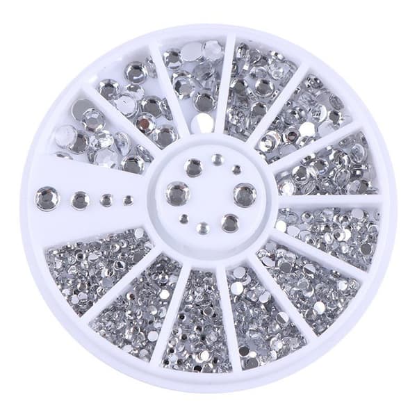 400 pcs Strass Rhinestone silver Nail art accessories