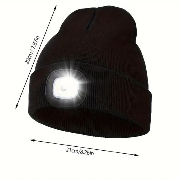Hattu LED-lampulla 5 väriä Red Röd