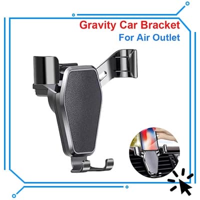 Bilholder til telefon med luftventil, gravitationsmontering til iPhone, Samsung, Xiaomi, LG, GPS, mobilstativ Textured surface