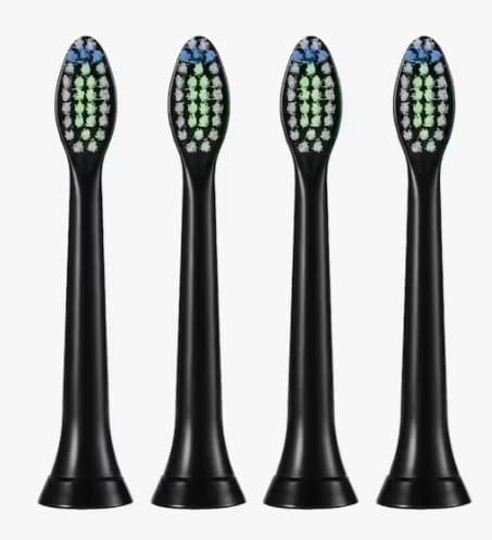 4st mustaa Philips-Sonicare-yhteensopivaa hammasharjaspäätä