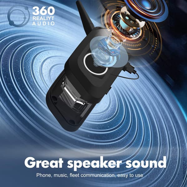 XINOWY V6 Plus Motorcykelhjelm Bluetooth Headset Intercom 1200M Interphone Communicator Vandtæt 6 Riders Double Pack