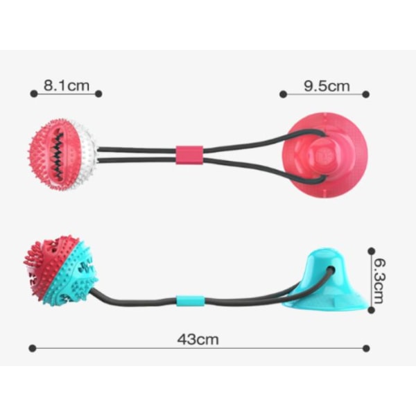 Multifunctional dog cat safe elastic cleaning teeth ball