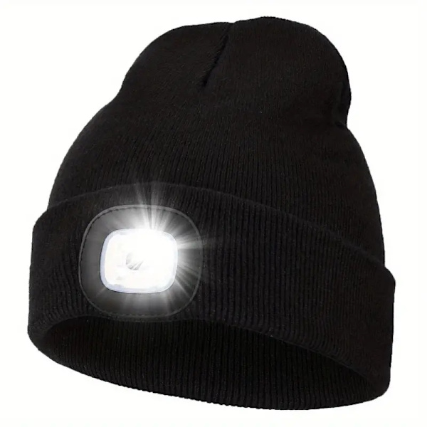 Hat med LED lampe 5 Farver - Julegaver Red Camouflage Mörblå+Svart 