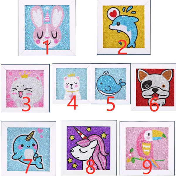 Diamond Painting Diamantmålning 5D med Ram- Bäst födelsedagspresent Model 8