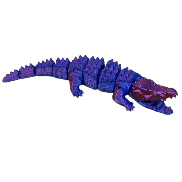 3D-tryckt krokodildekor - Minidjurleksaker för kontor, trädgård och heminredning D Size 15CM