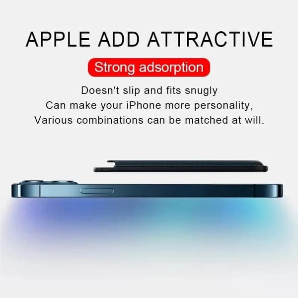 Magnetisk læderpung med kortholder Macsafe telefonholder til iPhone 15 14 13 Pro Max black