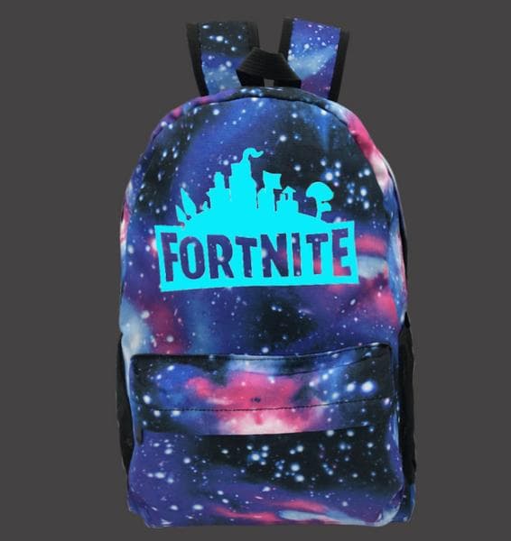 Fortnite ryggsäck med Galaxy mönster Night Luminous  julklappar Blå