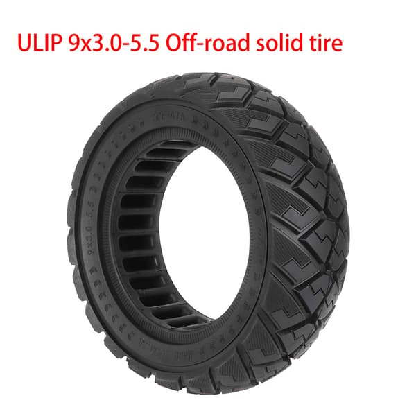 ULIP 9 tommer 9x3.0-5.5 All Terrain Tubeless Honeycomb Anti-Puncture Solid Dæk til Kukirin G2 Pro Scooter Three with Tool