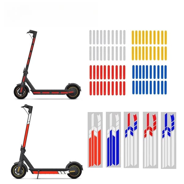 Reflekterande säkerhetsdekal Fluorescerande nattvarning för Segway Ninebot Max G30 elscooter B
