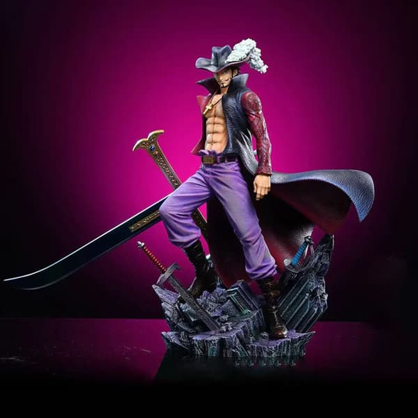 28 cm Dracule Mihawk One Piece Figur - PVC modell staty för samlare och gåvor no box