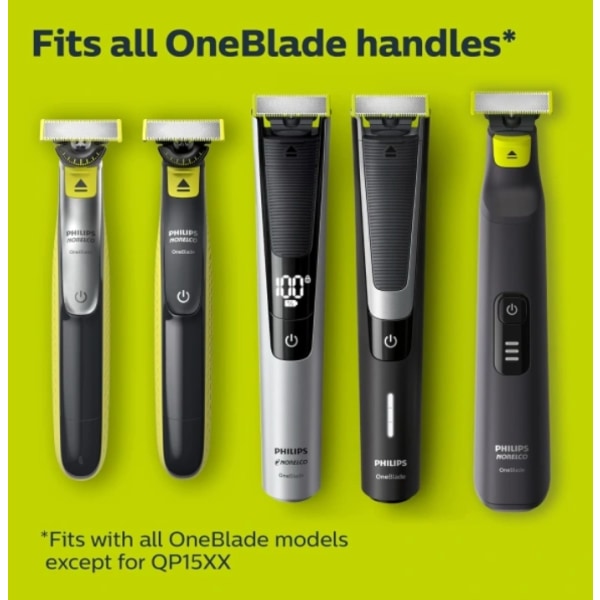3-pak 360 barberblade, der er kompatible med Philips Oneblade Re