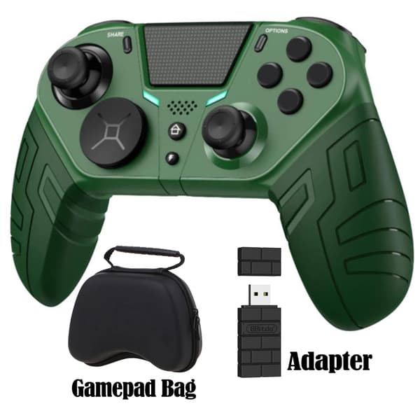 Controller til PS4 PS3 PS Playstation 4 3 PC-kontrol Trådløs Bluetooth Mobil Android TV Gamepad Gaming Game Pad Joystick Telefon Green