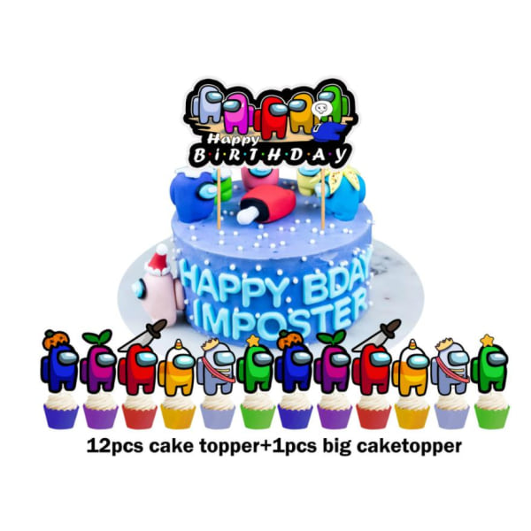 Among Us Children's Party Balloon Arch - Tillykke med fødselsdagen