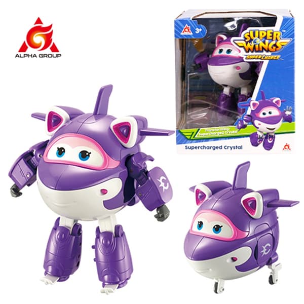 Super Wings 5" Transforming Jett, Dizzy, Donnie Actionfigurer - Robotleksaker för barnflygplan Jerome