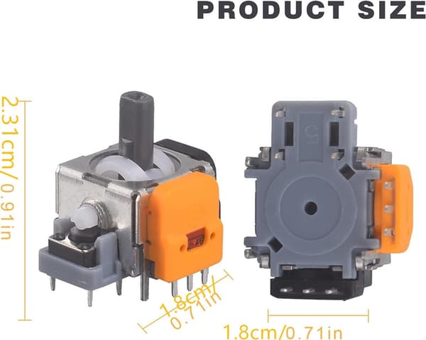 Hall-effekt joysticks erstatning til Xbox One, One Slim, One Series X/S, 3D analog sensorhjul, tommelfingergrebs-vippemodul